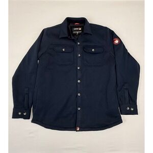 Canada Weathergear Men's Navy Blue Quilted Lined Shirt Jacket Shacket Size L‎